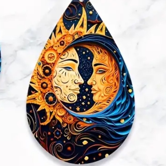 New Boho Waterdrop Earrings - Picture 2 of 2